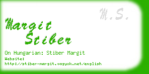 margit stiber business card
